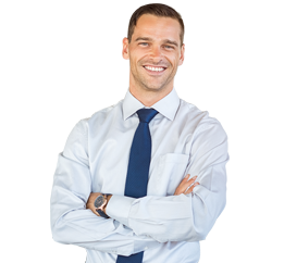 Un ejecutivo sonriendo