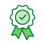 Icono verde medalla