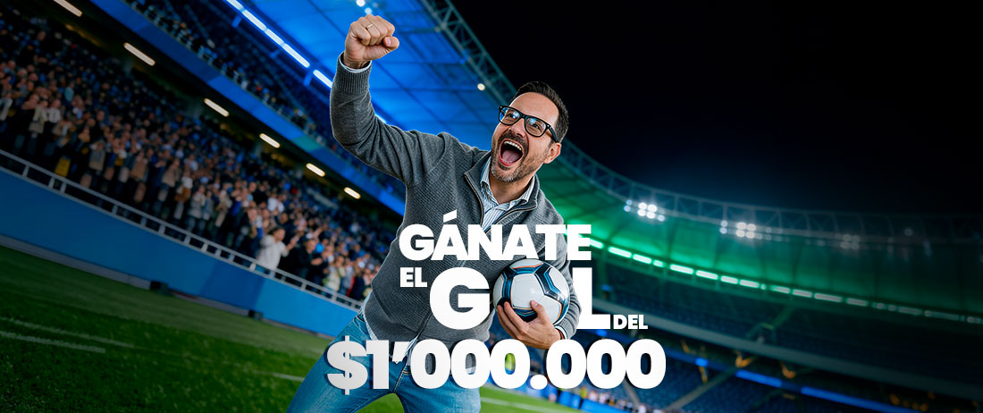 Hombre en estadio con muchos billetes cayendo del cielo