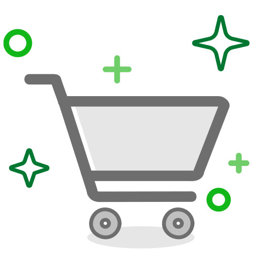Icono carro de compras en el exterior