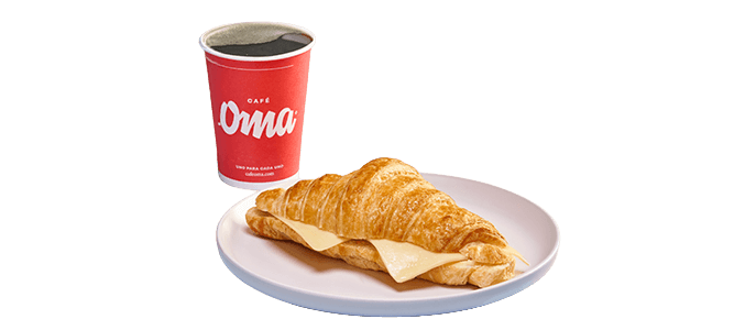Cafe y croissant
