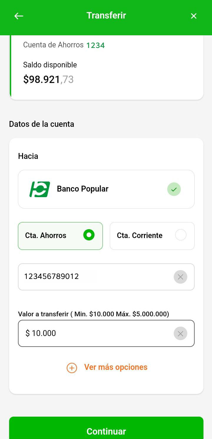 Imagen del dashboard del aplicativo