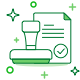 Icono de documento y un sello