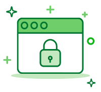 icono de candado dentro de una vista web