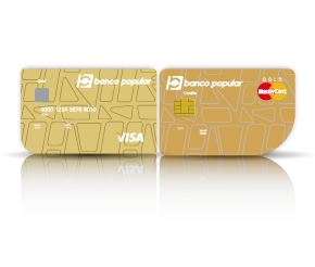 Tarjetas de crédito color dorado