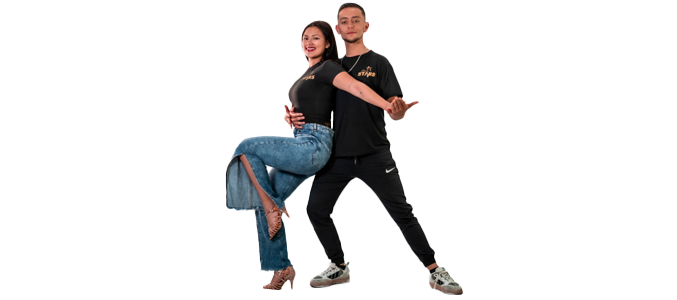 Hombre y mujer bailarines