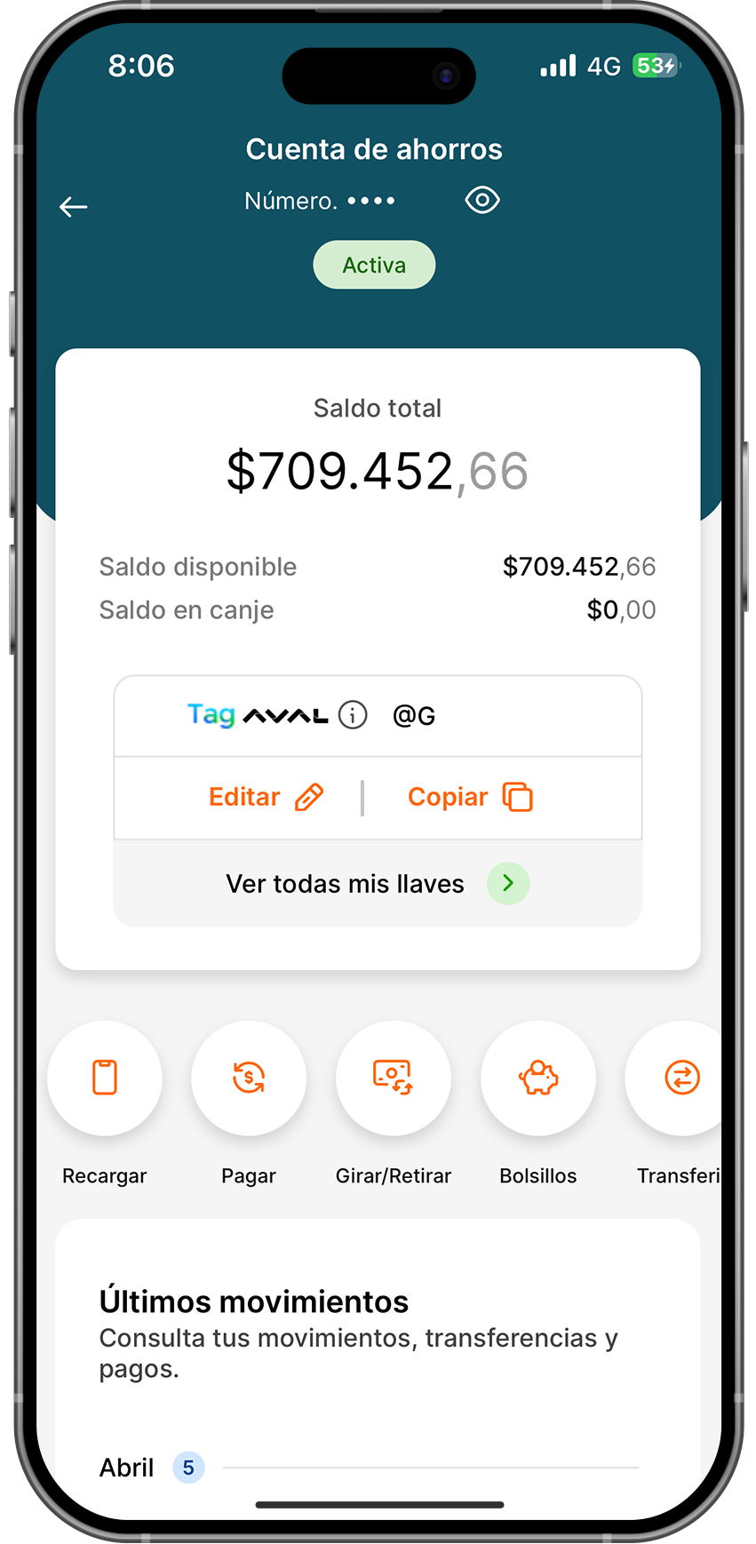 celular con imagen de como abrir tus bolsillos