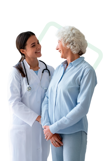 mujer 50+ con doctora
