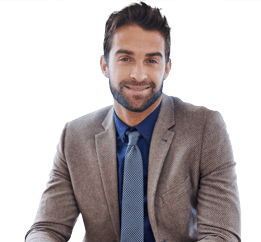 Hombre joven cliente cuenta corriente