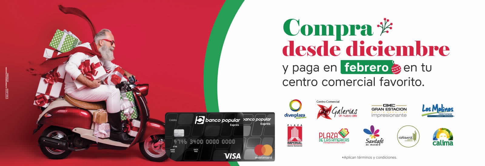 Compra en diciembre y Paga en Febrero