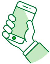 Icono celular en la mano