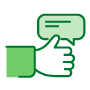 Icono de mano con el pulgar levantado