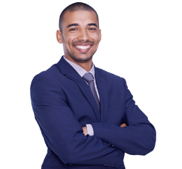 Un joven ejecutivo sonriendo