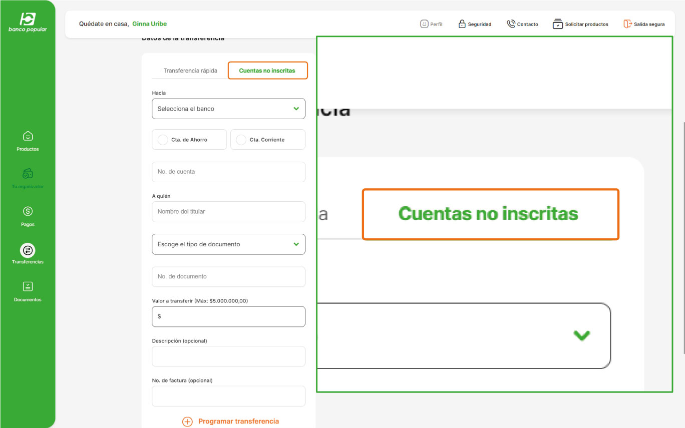 Imagen del dashboard del aplicativo