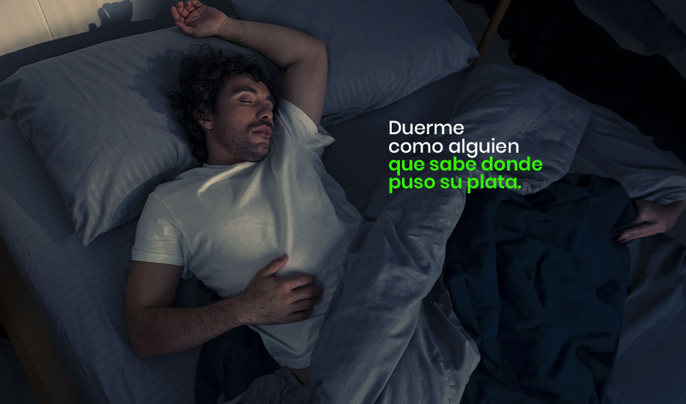 Hombre durmiendo tranquilo.