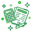 Icono verde libros ubicados verticalmente