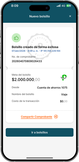celular con imagen de como abrir tus bolsillos