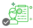 icono de persona al lado de una lista de tareas