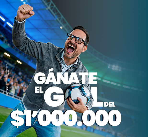 campaña-impuestos-banco-popular Hombre celebrando un gol