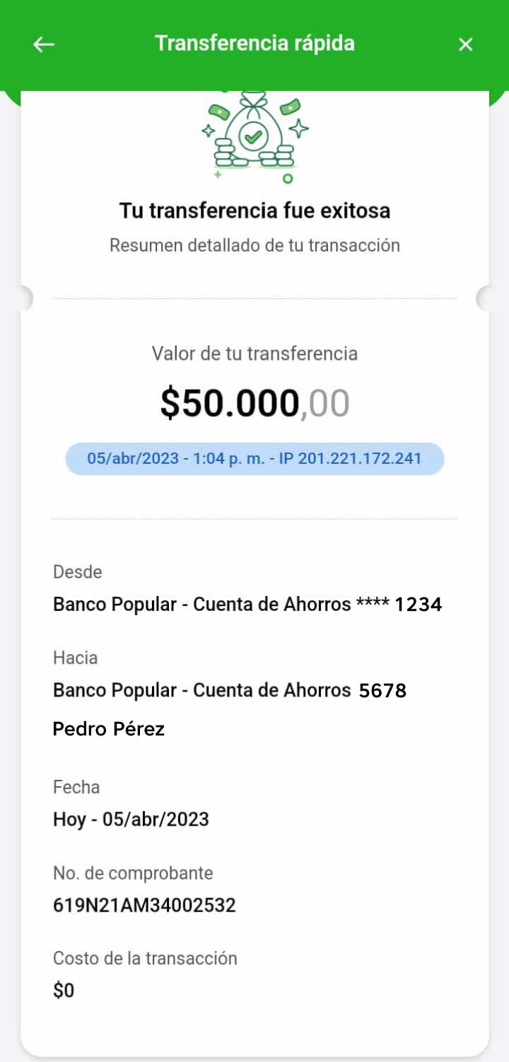 Imagen del dashboard del aplicativo