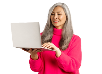 Un pareja está consultando las transacciones por canal del Banco Popular