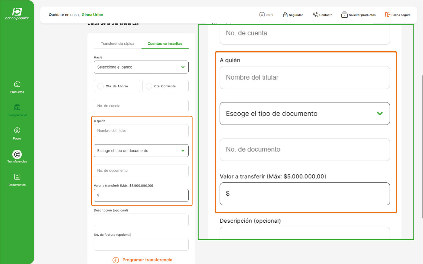 Imagen del dashboard del aplicativo