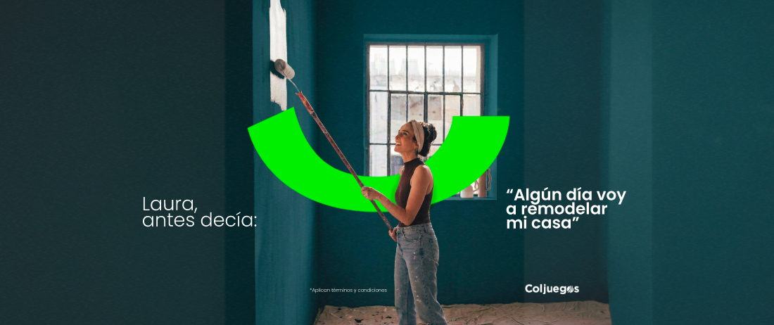 Imagen mujer remodelando con el crédito de Libranza.