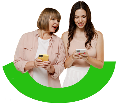Mujeres con celular