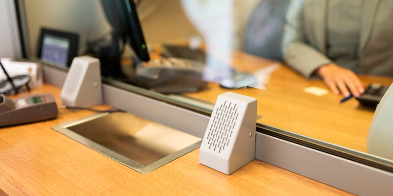 Una ventanilla habilitada por el banco para el recaudo de dinero
